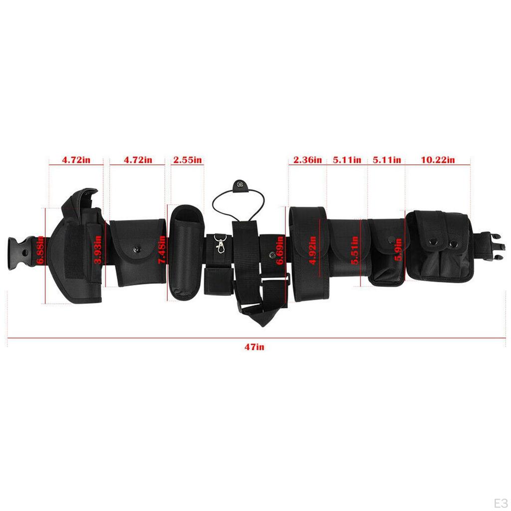 Enforcement Modular Equipment System Security Duty Utility Belt ( 1, Adjustable, Black)