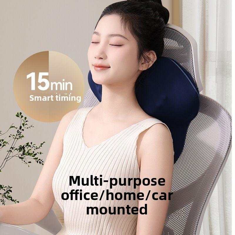 Electric Cervical Massager Wireless Full Body Neck and Shoulder Massage Pillow Kneading Heat Compress Waist Back Legs Abdomen