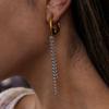 Jieding titanium steel color matching fringed earrings niche stud earrings stainless steel jewelry earrings