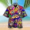 Men's Fashion Cool Cute Casual Hawaiian Print Casual Shirt Short Sleeve Top