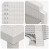 Garden Dining Set 7 pcs White and Light Grey PP