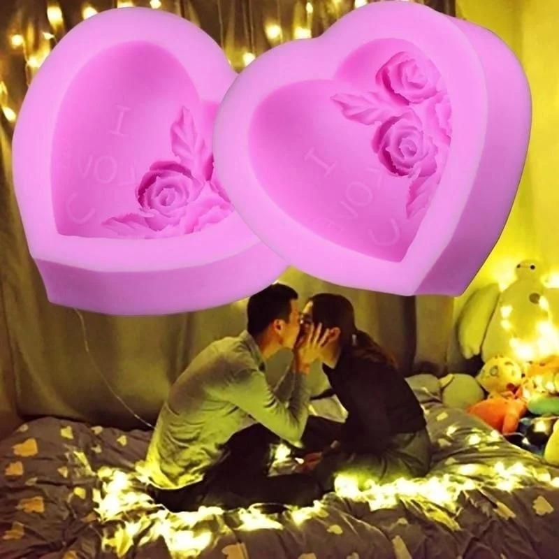 Heart Shaped Soap Silicone Mold Fondant Cake Decorating Tools Silicone Soap Mold Silicone Cake Mold Suitable Home Kitchen Tools