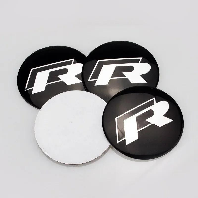 4pcs 56mm Car Wheel Center Sticker for Volkswagen VW GTI ABT Golf 5 6 Polo Passat Tiguan CC Bettle Touran Scirocco Sharan SR32