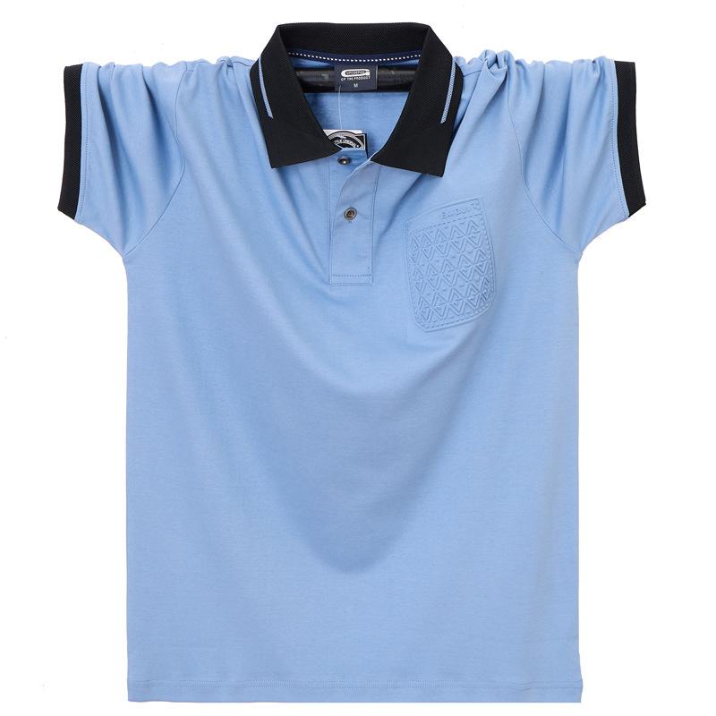 New Middle-aged Men Plus Size Lapel T-shirt - Summer Short-sleeved Loose Casual Breathable Tops for Dads and Tall Men