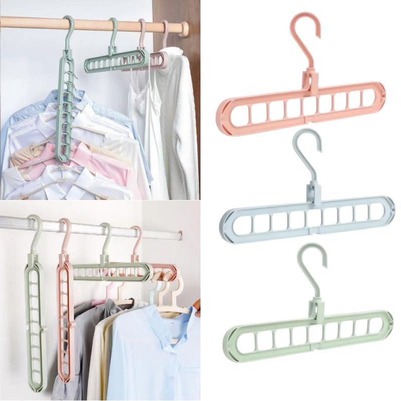 2/5pcs Magic Multi-port Support Hangers for Clothes Drying Rack Multifunction Plastic Clothes Rack Drying Hanger Storage Hangers