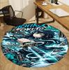 Demon Slayer Pattern Round Rug, Indoor/Outdoor Mat, for Picnic, Gameroom, Bedroom, Office, Living Room, Home Decor Carpet, Birthday Gift
