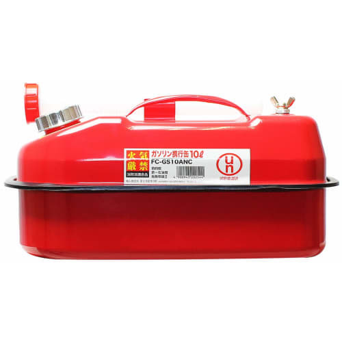 10-liter gasoline can, 10L, Fire Service Act compliant, UN standard, recommended for gasoline and kerosene storage, refueling, stoves, heating, racing
