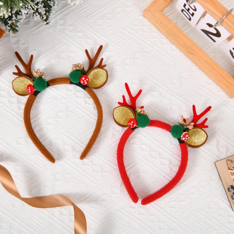 Mori Style Christmas Reindeer Antler Hair Clips & Headband - Cute Hair Accessories for Kids & Women