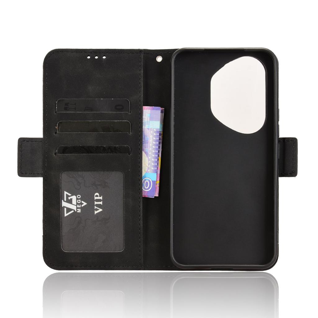 Skirta Honor 400 Pro 5G (Pasaulinis) Odinis dėklas-piniginė telefonui su keliais kortelių skyreliais