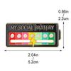 Creative My Social Battery Lapel Pins, Portable Clothing Accessories for Fun Emalj Emotional Pin 7 Days in Week, Move to The Mood as You