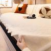 Plush Sofa Cushion French Autumn and Winter New Style Thick Cushion Premium Feeling Fixed Non Slip One-piece Cover Cloth Towel