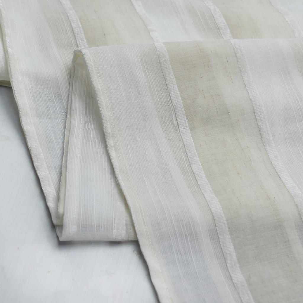 WEMAY Transparenter Stilvoller Langer Noren Natürlicher und Türvorhang 100 cm Breit x 180 cm Frühling/Sommer Vorhang, Einfach, Leinen-Stil (Leinenstreifen, Lang)