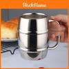 Stainless Steel Double Wall Beer Mug With Handle For Cold Drinks