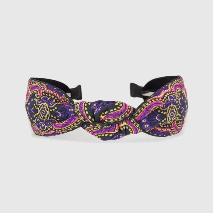 LALA Ethnisches Paisley Haarband - Violett