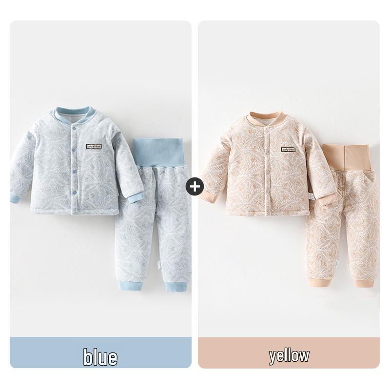 Ciepły Zimowy Bawełniany Zestaw Bielizny - Pikowana Kurtka i Spodnie dla Chłopców i Dziewcząt