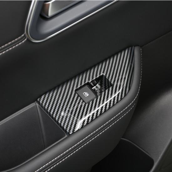 Carbon Fiber Inner Window Switch Panel Cover Trim For Nissan Rogue -2024