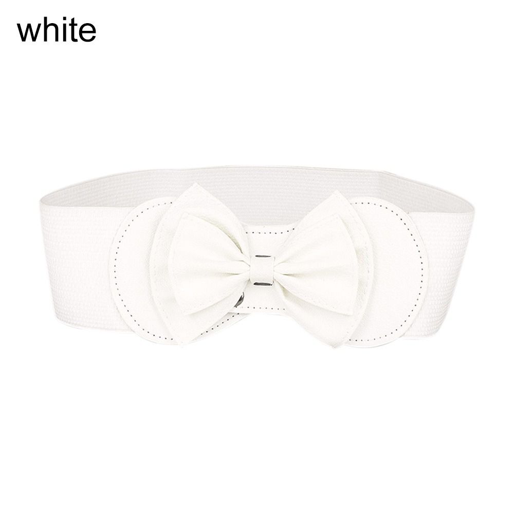 

Элегантное украшение-бант Женский эластичный пояс Эластичные ремни Пояс белый