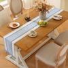 Boho Table Runner Color Block Table Runner with Tassels Farmhouse Table Runner for Kitchen Dining Table Dresser Home Decor
