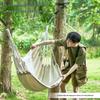MOBIGARDEN Outdoor Single Portable Canvas Hammock Chair