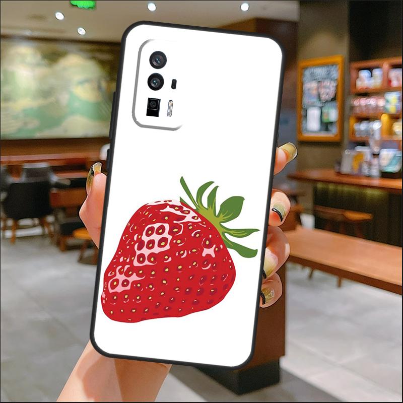 Strawberry Case For Xiaomi 14 Ultra 15 13 11T 12T 13T 14T Pro POCO X7 Pro X3 X5 X6 M6 F5 F6 Pro Cover