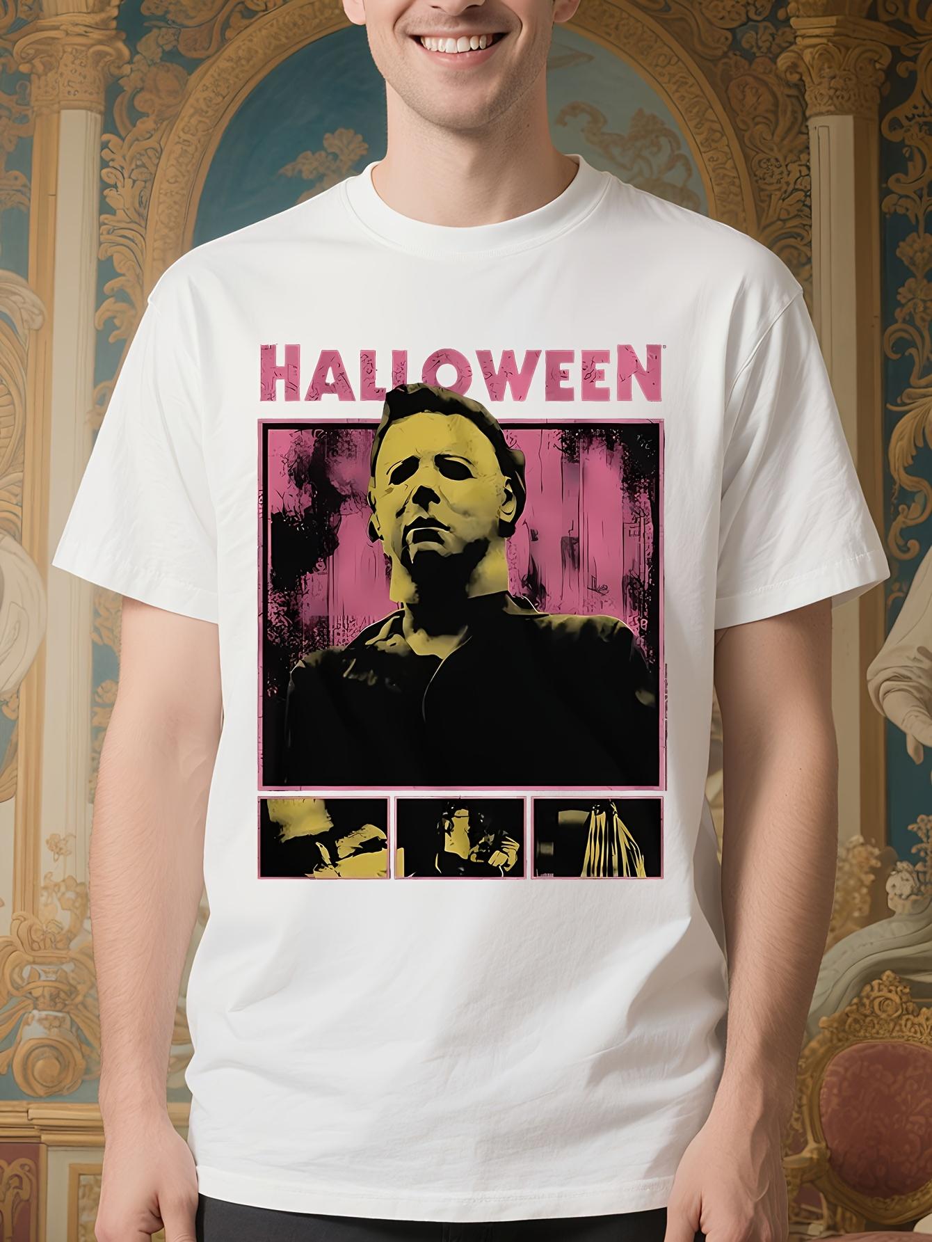 Halloween Graphic Tshirt - Michael Myers Portrait and Hal... S