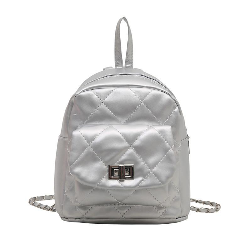 Pu Fashion Chain Strap Mini Backpack For Daily Casual Use