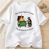 Fire Rat Graphic Print Tshirts for Women Summer Casual Fashion Streetwear Funny Tops Unisex Crew Neck Short Sleeve Tshirts
