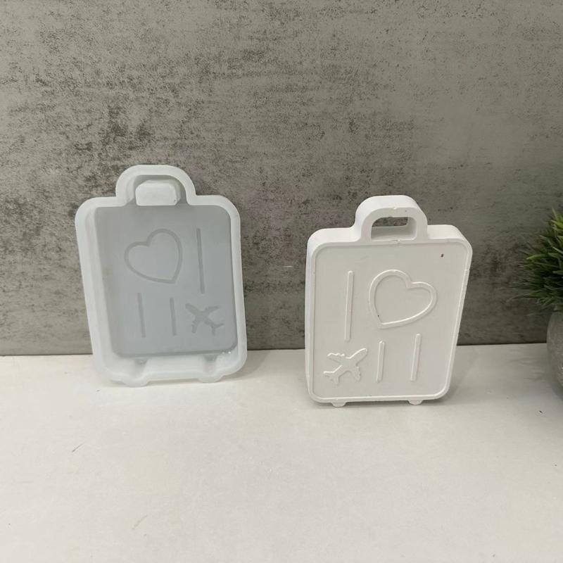 3D Luggage Silicone Candle Mold Handmade Candle Making Soap Plaster Resin Molds DIYs Chocolate Cake Baking Tools Decors