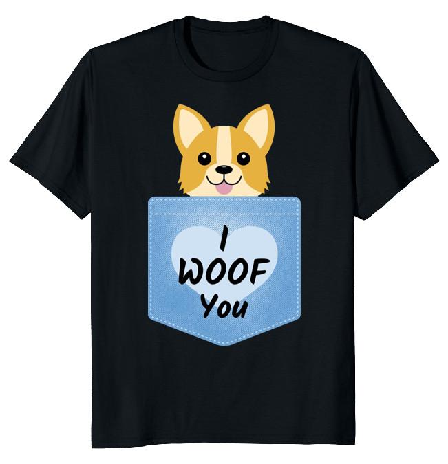 NEW LIMITED I Woof You Dog Cute Lover Funny Novelty Tee XXL