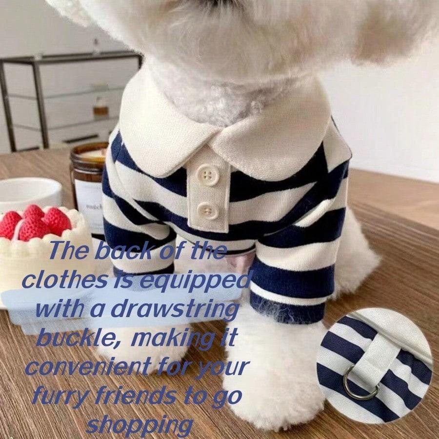 Pet Clothes, Striped Shirt for Dogs, Leg-Hole Clothes for Cats