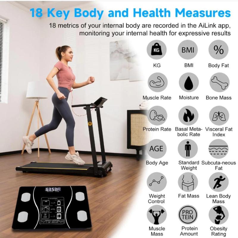 Gewichtswaage Bluetooth Wiederaufladbar Elektronisch Intelligent Gewichtsverlust Körperfettwaage Waagen