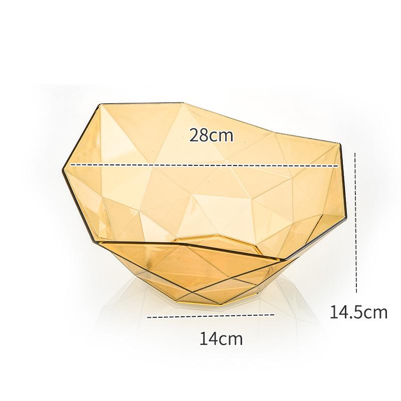 Zuhause Wohnzimmer Kreative Obstschale, Hochwertige Modische Und Transparente Aufbewahrungs-Obstschale, Geometrische Süßigkeiten-Nussschale