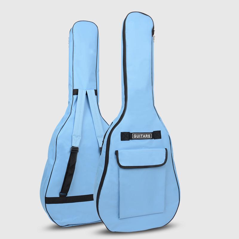 Cost-Effective Acoustic Guitar Gig Bag, Waterproof Black Polyester with Adjustable Strap & Heavy-Duty Stitching
