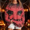 Women's Fashion Casual Halloween Print Round Neck Sweatshirt
