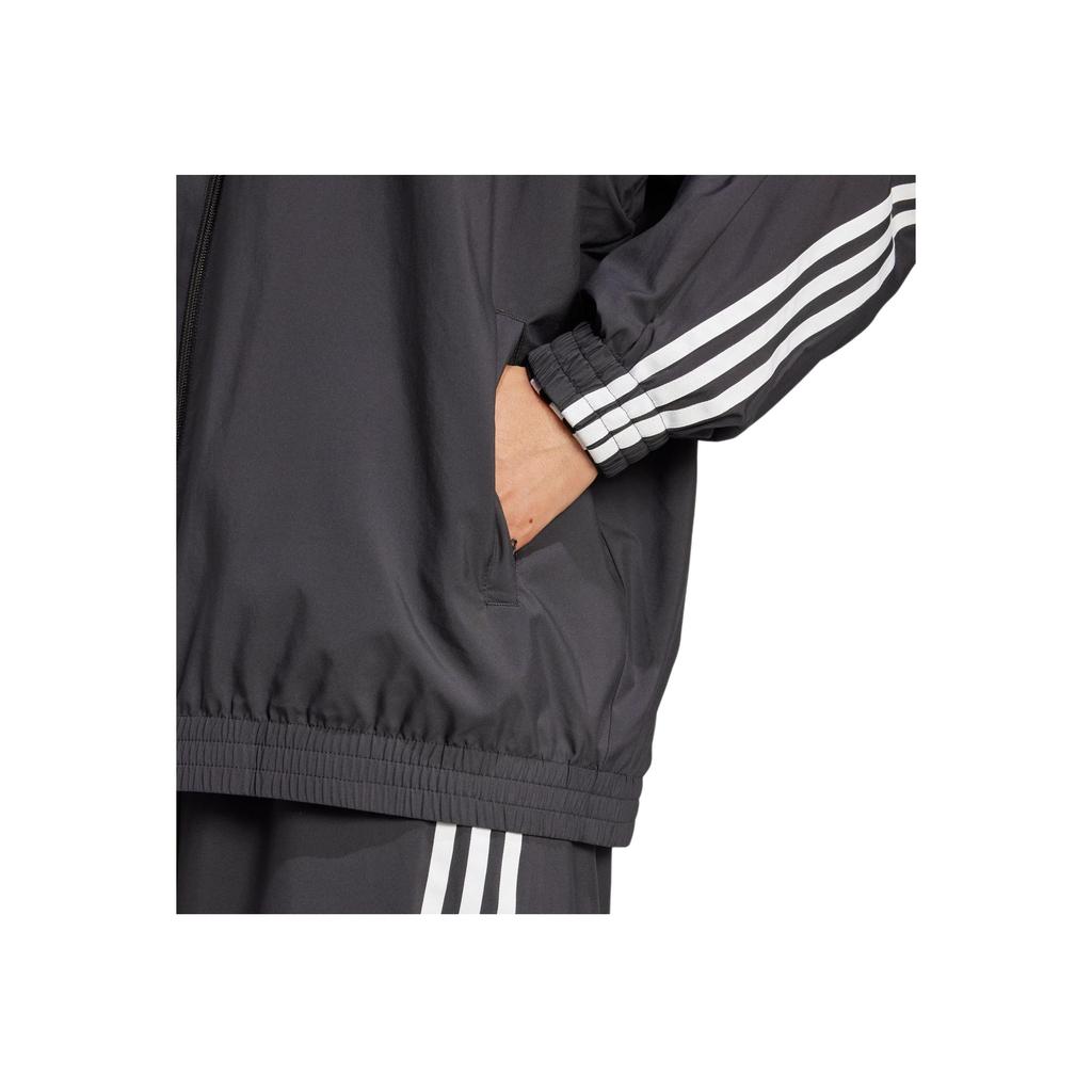 Adidas Originaler Adilenium Zip-Off Treningsjakke Stripet Logotrykk Ståkrage Glidelås Sport Løs Mote Allsidig Langermet Jakke Damejakke JM9251