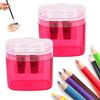 2 Pcs Pencil Sharpener, Upgraded Dual Holes Pencil Sharpeners Manual | Compact Handheld, for Kids Adults, School Office Use