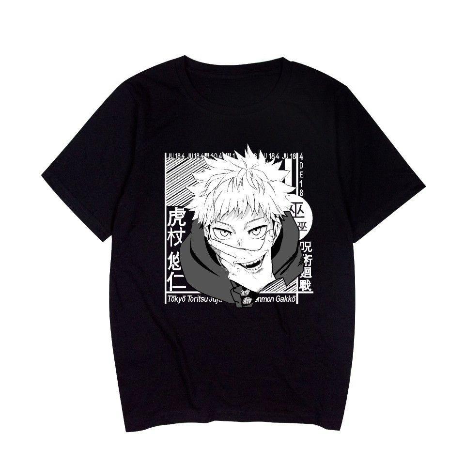 2025 Summer New Jujutsu Kaisen Spell Back To Fight Around Loose Men's and Women's Pullover Short-sleeved T-shirt Summer