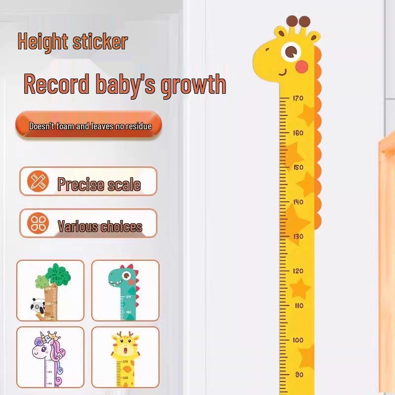Neukundenrabatt: Cartoon Baby Höhenmesslatte Wandsticker - Abnehmbarer Messstab zur Höhenmessung