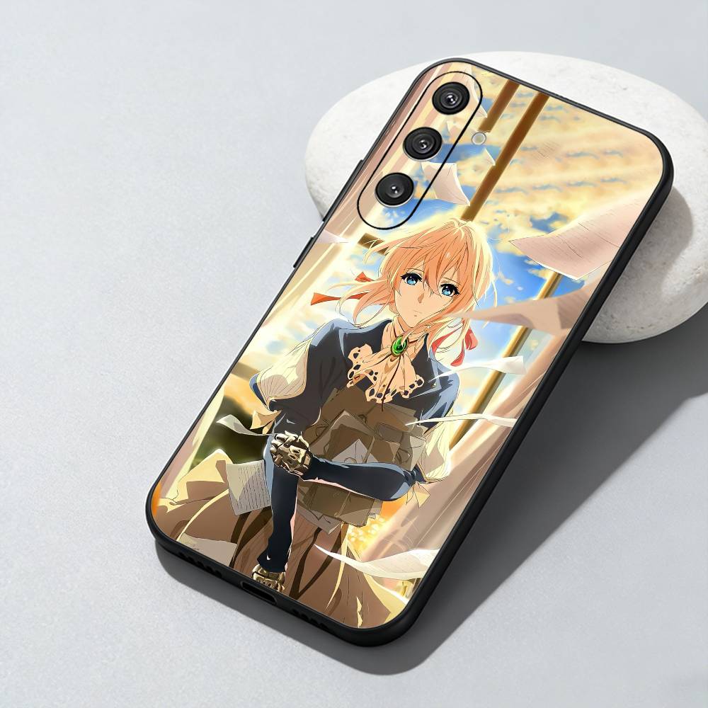V-Violet E-Evergarden  Phone Case For Samsung Galaxy A73,A72,A71,A70,A52,A51 Others Soft Black Cover