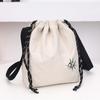 Lightweight Nylon Bucket Bag Large Capacity Crossbody Bag Simple Drawstring Shoulder Bag  Daily