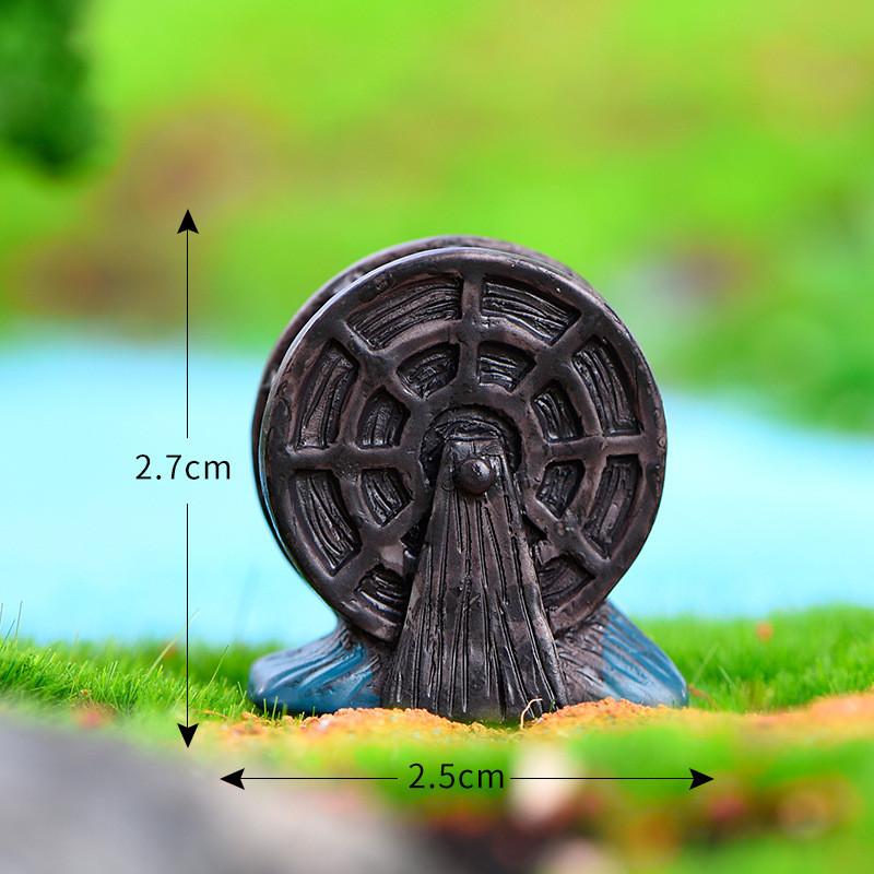 

Очаровательная полимерная ностальгическая фигурка водяной мельницы для миниатюрных DIY дисплеев суккулентов