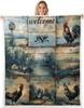 GUOYU Blanket Red Sun Throw Blanket Black Mountain Tree Fuzzy Blanket Japanese Style Blanket for Bed Couch Sofa Kids Boys Teens Room Decor