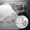 XVX White Glass Gaming Mouse Pad Hard Gaming Mouse Fine Etched Rubber Base x Spider White 4.0, Pad, Ultra-Smooth Surface, Non-Slip (410mm 310mm) -