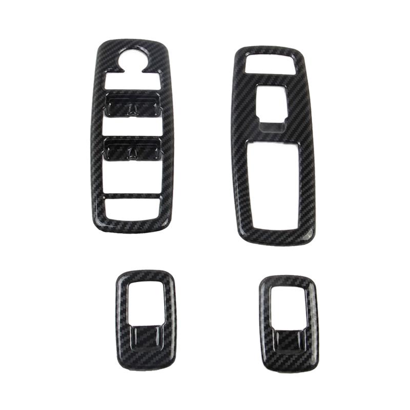4pcs Window Switch Cover Trims Car Door Armrest Panel Handle Holder Window Lift Switch Button Cover for Dodge Durango 2014-