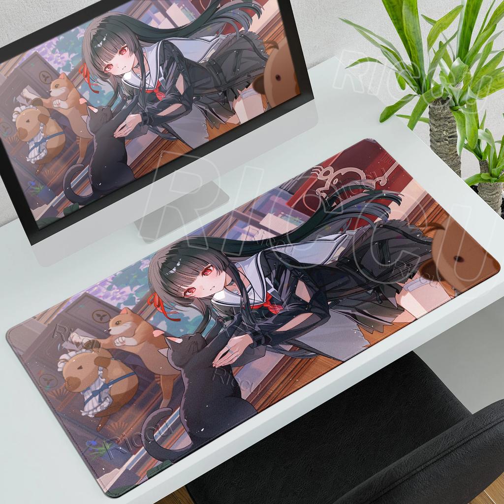 Anime Girl Chisa Mouse Pads Game Wuthering Waves Pattern Carpet PC Gaming Accessories PC Nonslip Desk Mat Extended Rubber Carpet