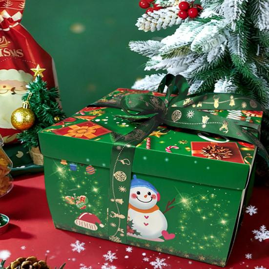 5-Layer Christmas Gift Box Explosion Gift Box with Bow Ribbon DIY Scrapbooking Surprise Container for Anniversary Snacks Jewelry Creative Memories