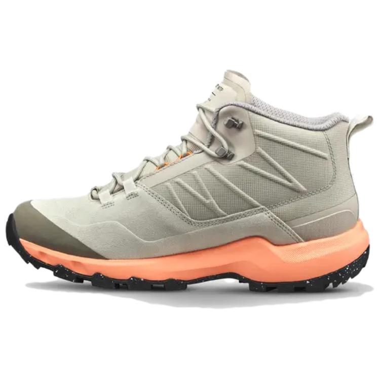 

DECATHLON MH500 Comfortable and versatile non-slip and wear-resistant mid-top trekking shoes for women in light grey 37