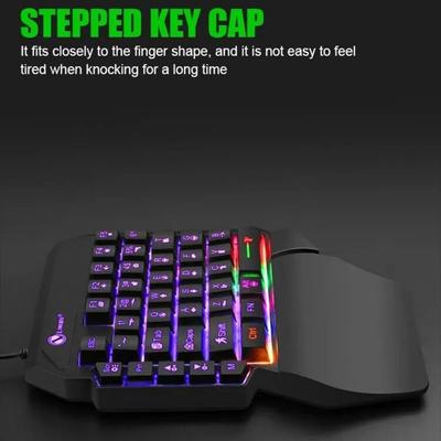 Einhand-Ziffernblock Mini Einhand-Tastatur USB Leuchtende Gaming-Tastatur Kabelgebunden Ultra-dünn Einhand-Tastatur Smartphone