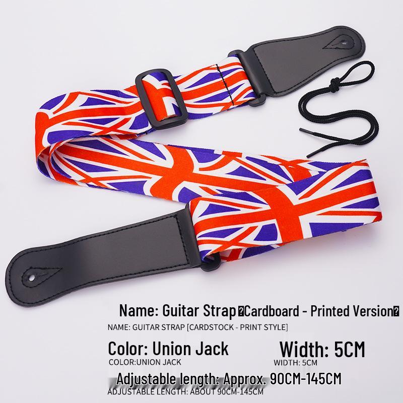 Ethnic Style Colorful Polyester Guitar Strap for Classical & Electric Guitars