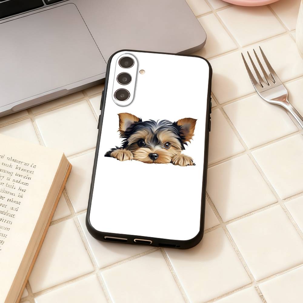 Yorkshire Terrier Dog Yorkie Puppy  Phone Case For Samsung Galaxy A73,A72,A71,A70,A53,A52,A51,Others Soft Black Shell